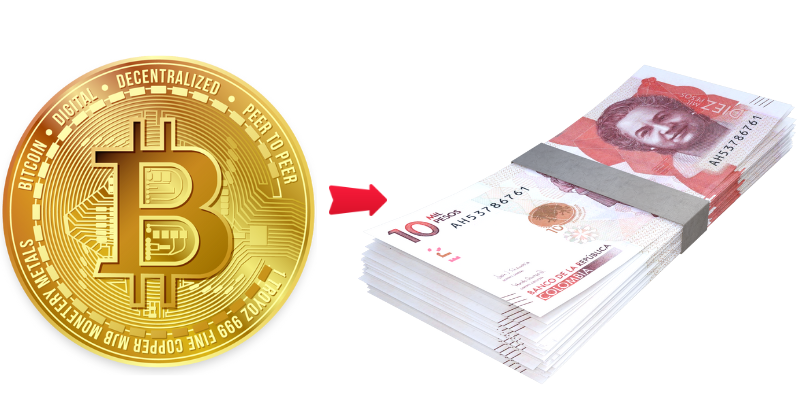 como cambiar bitcoin a pesos colombianos