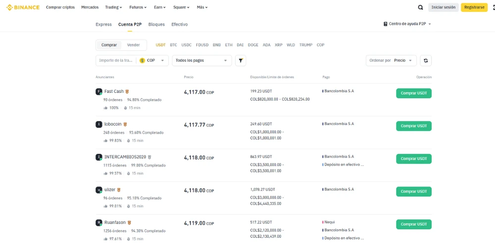 vender criptomonedas a daviplata en binance 